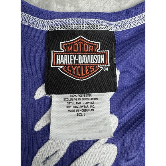 Harley Davidson Purple Tank Top Womens Small S Logo Embroidered Motorcycle Biker - Picture 4 of 7